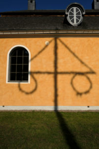 Europe, Sweden, Uppland, facade, shadow Europe, Sweden, Uppland, facade, shadow